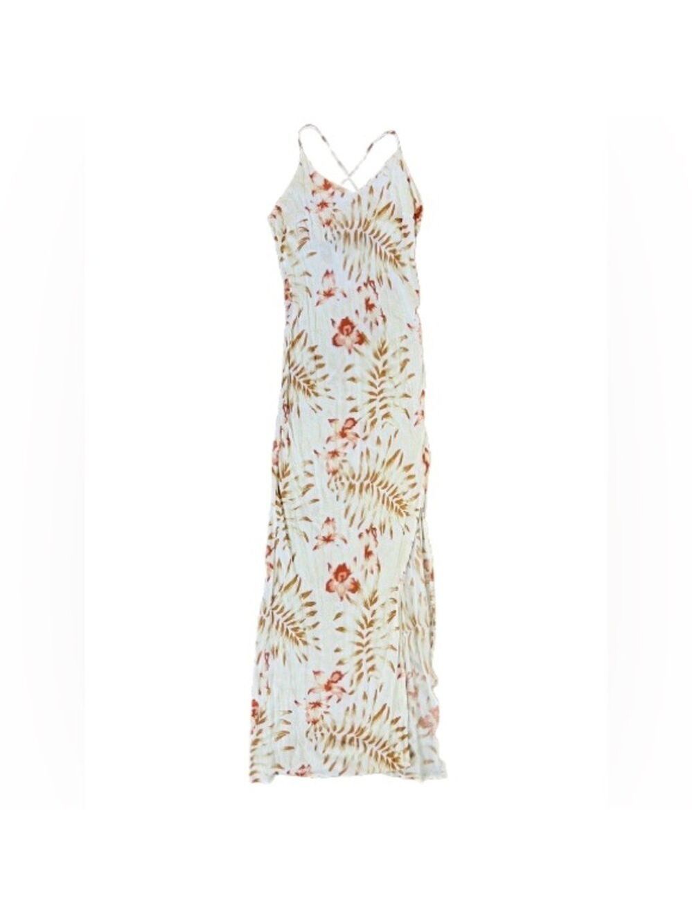 Le Salty Label Tropical Backless Maxi Dress. Size Medium